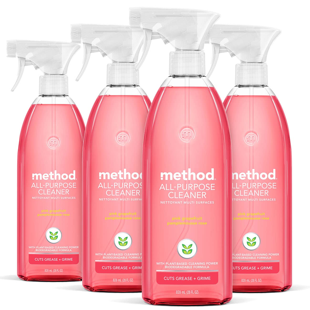 4-Count 28-Oz Method All-Purpose Cleaner Spray (Pink Grapefruit) $9.30 w/ S&S + Free Shipping w/ Prime or on $25+