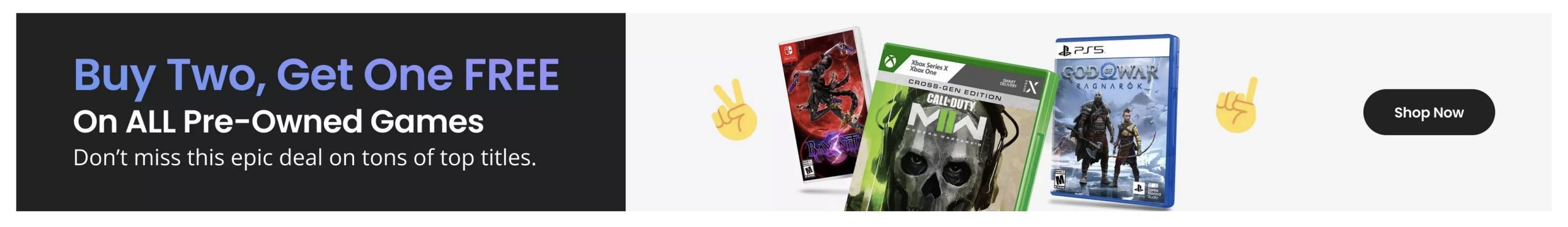 B2G1 on all preowned games @ GameStop