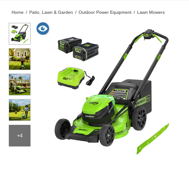 Costco Members - Greenworks 80V 21 Self-Propelled Mower 2ah & 4ah Battery, Rapid Charger for $529.99