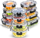 Amazon.com: JoyJolt JoyFul 24pc Borosilicate Glass Storage Containers with Lids $36