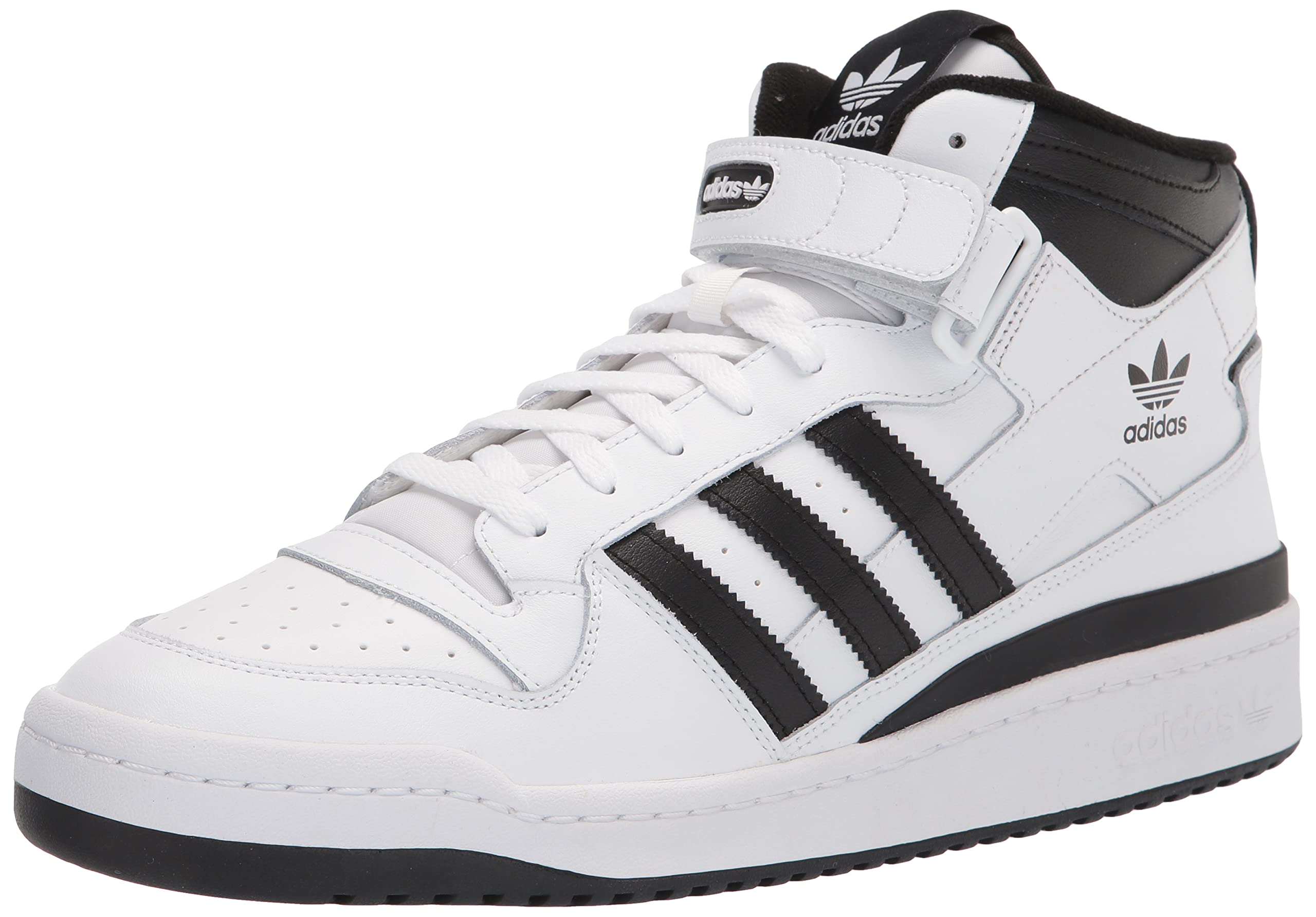 adidas Original Men's Forum Mid Sneaker (White/Black/White, Select Sizes) $55 + Free Shipping