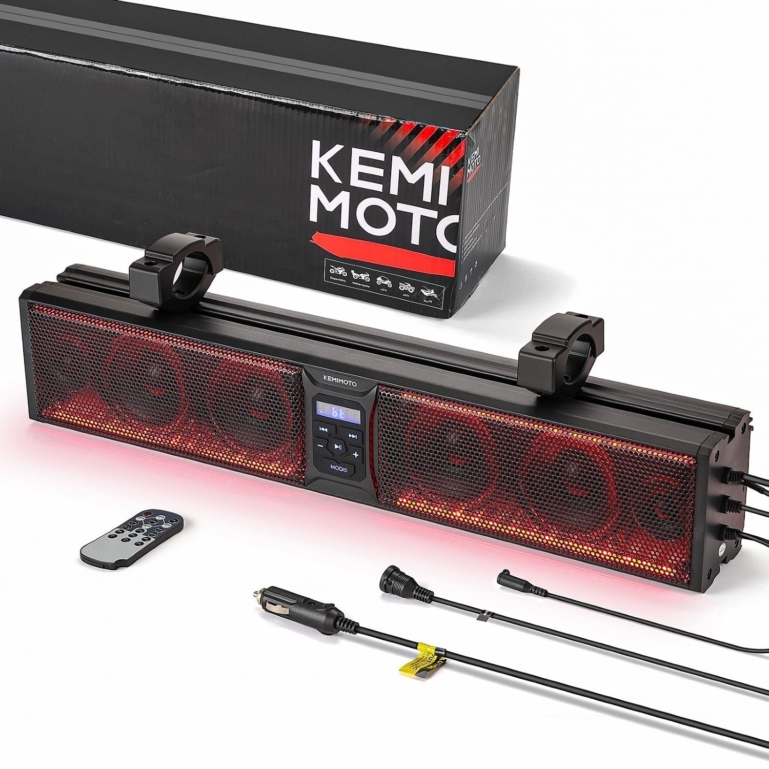26" Kemimoto RGB Waterproof Bluetooth Soundbar for 1.75''-2.25'' Roll Bar $210.60 + Free Shipping