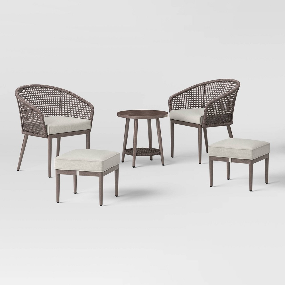 5-Piece Threshold Weybridge Wicker Weave Outdoor Patio Set $262.50 + Free Shipping