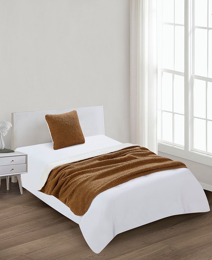 50" x 60" Montauk Teddy Faux-Fur Reverse to White Sherpa Throw (Camel) $10.45 at Macy's w/ Free Store Pickup or Free S&H on $25+