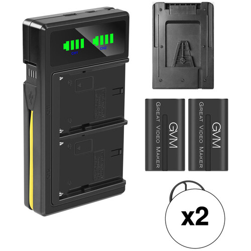 GVM 2 x NP-F970 6600mAh Batteries with Dual Charger and V-Mount Adapter (2-Pack) $149.00 + Free Shipping @B&H Deal Zone