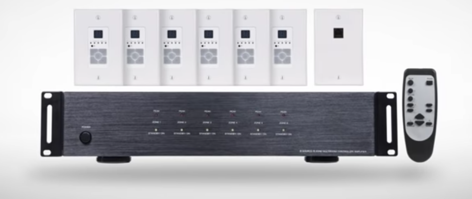 Monoprice 6-Zone Home Audio Multizone Controller and Amplifier Kit, NO LOGO $499.99 + Free Ship