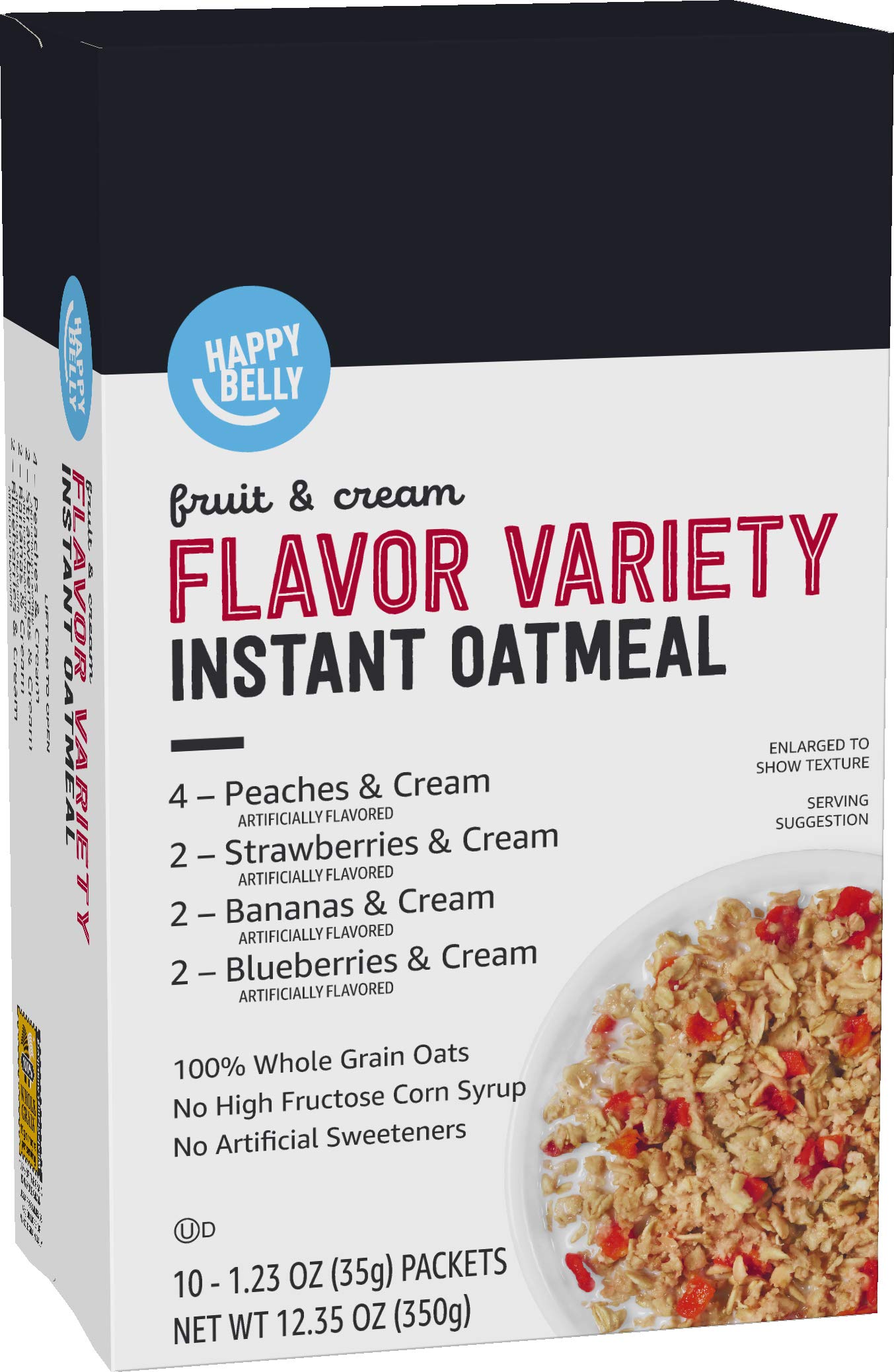 10-Count Happy Belly Instant Oatmeal (Fruit & Cream Variety Pack) $1.66 + Free Shipping w/ Prime or on $35+