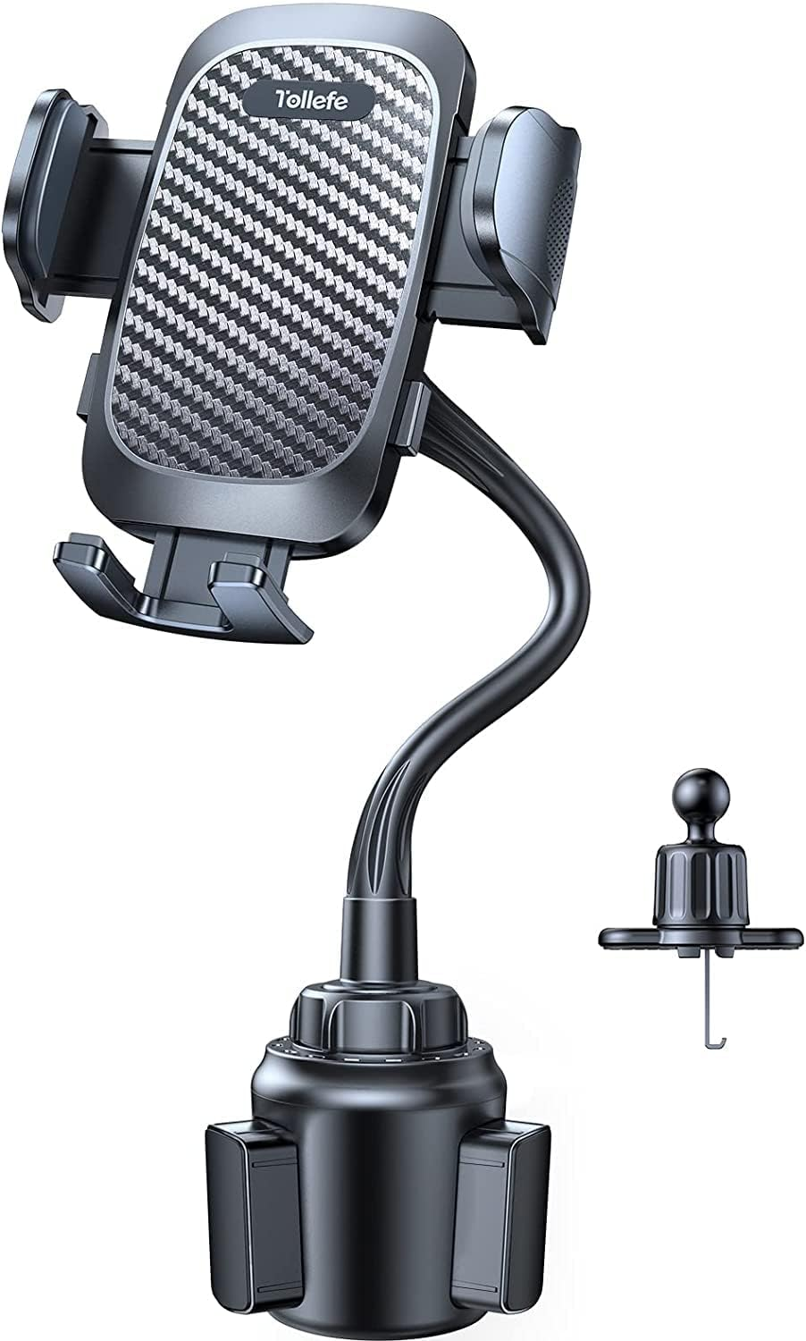 TOLLEFE 2-in-1 Cup Holder Phone Mount with Vent Clip Adjustable Gooseneck $11.49