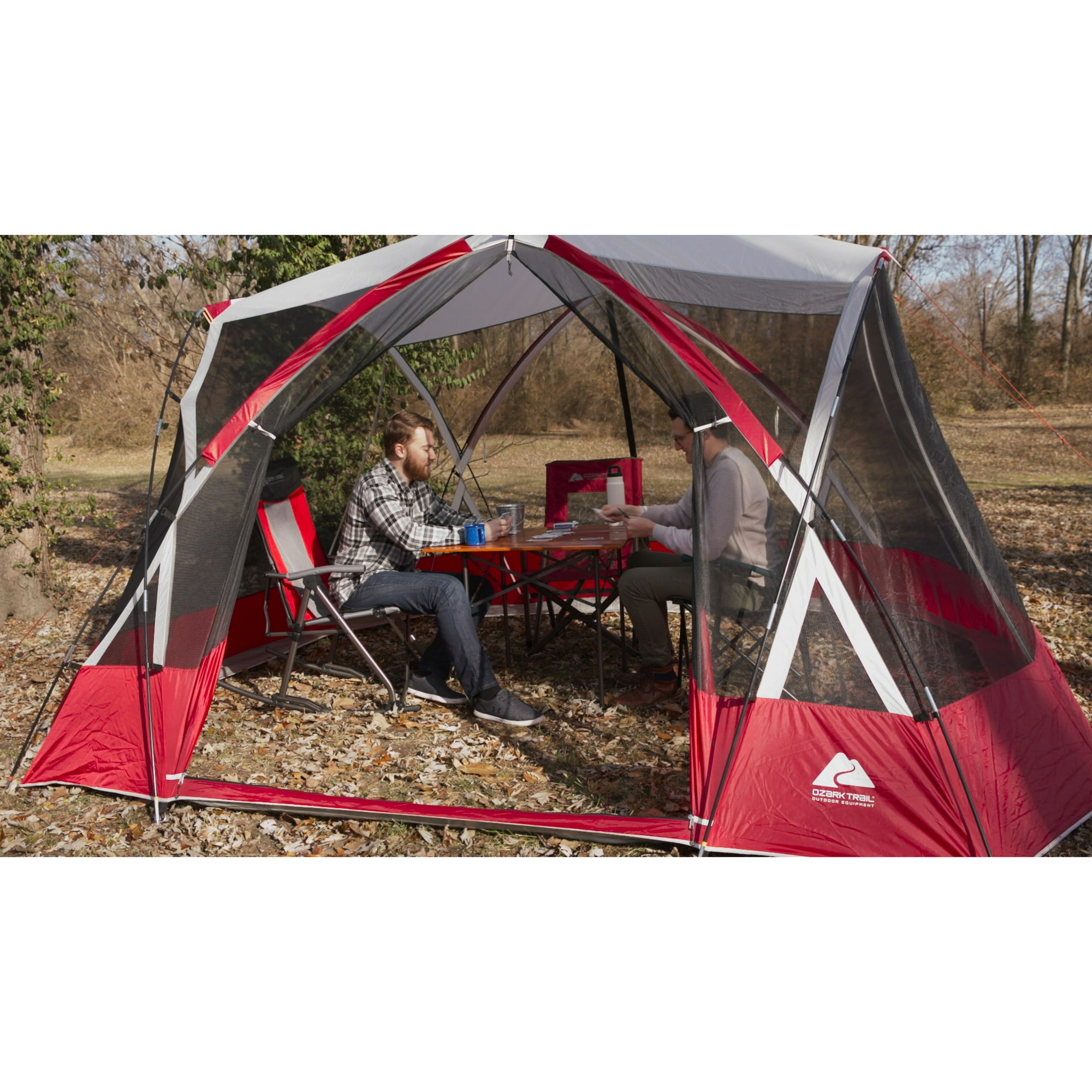13'x11'x84" Ozark Trail Screen House Tent w/ Two Large Entrances (Red) $65 + Free Shipping