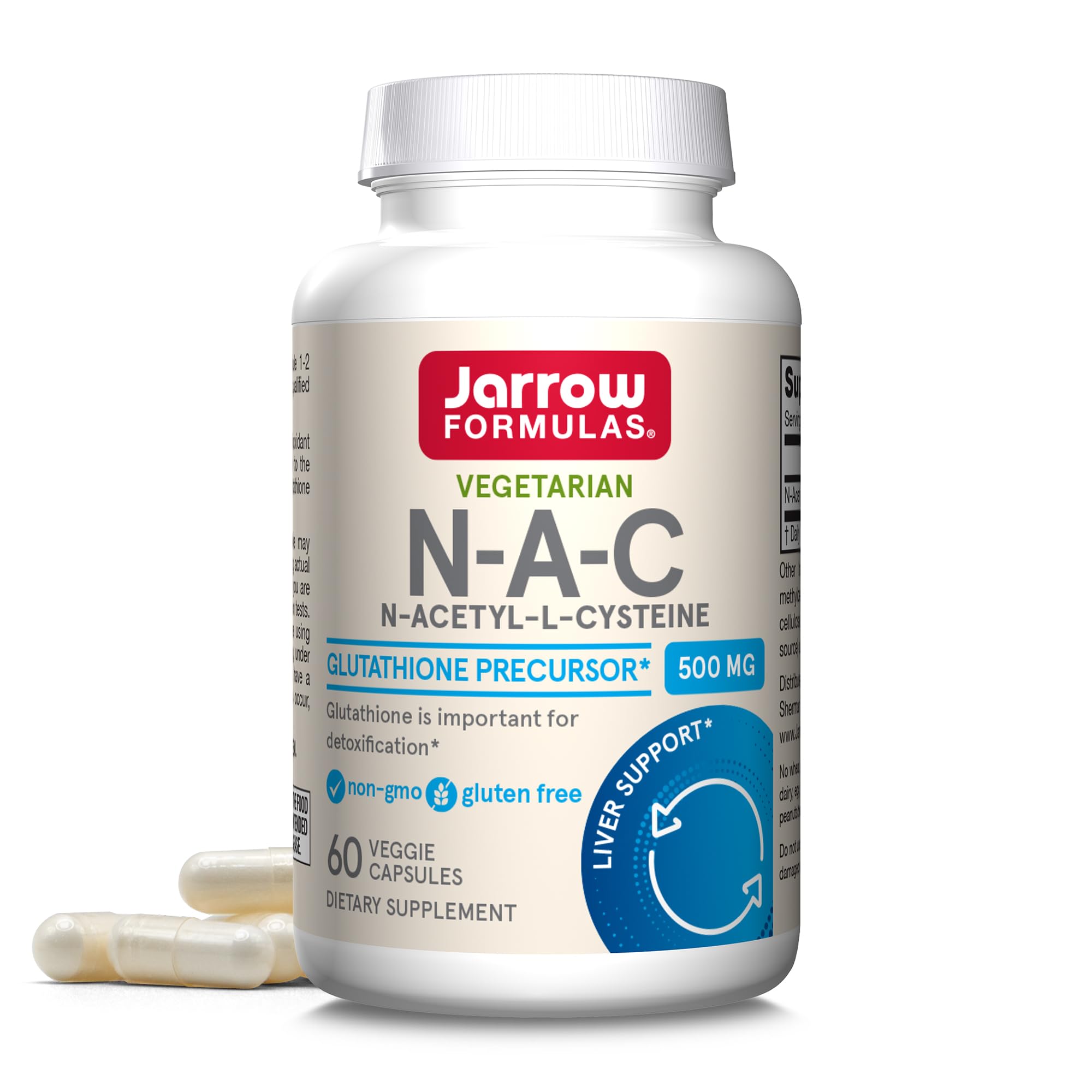 60-Count 500 mg Jarrow NAC (N-Acetyl-L-Cysteine) Veggie Caps $4.02 + Free Shipping w/ Prime or on $35+
