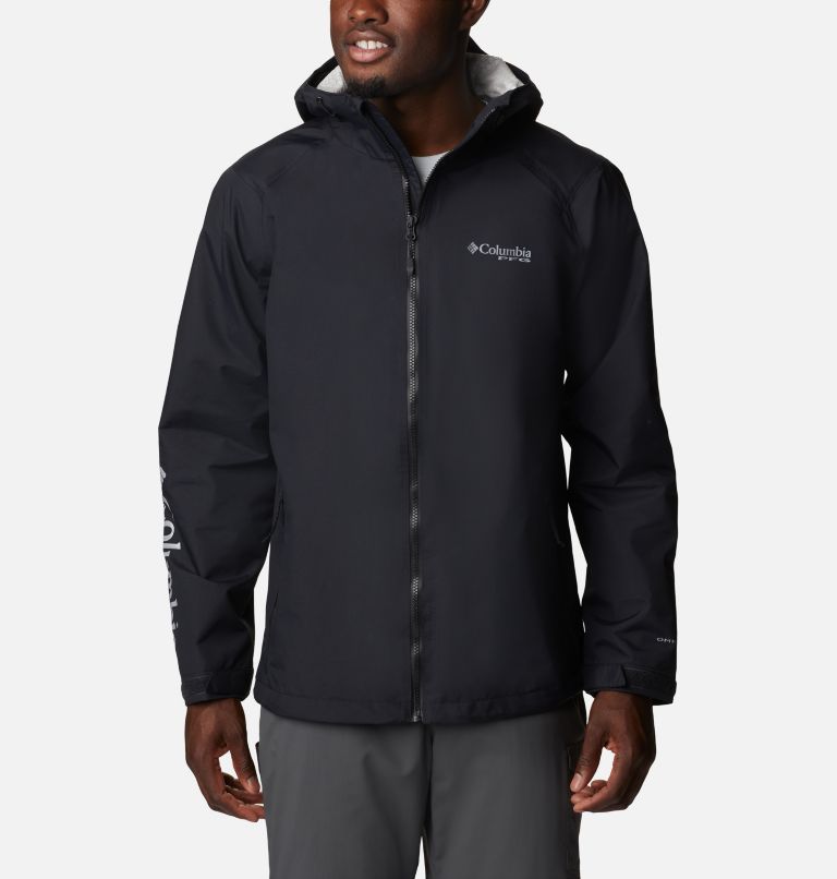 Columbia Men's PFG Omni-Tech 3D Rain Jacket (Black, M/L) $80 + Free Shipping
