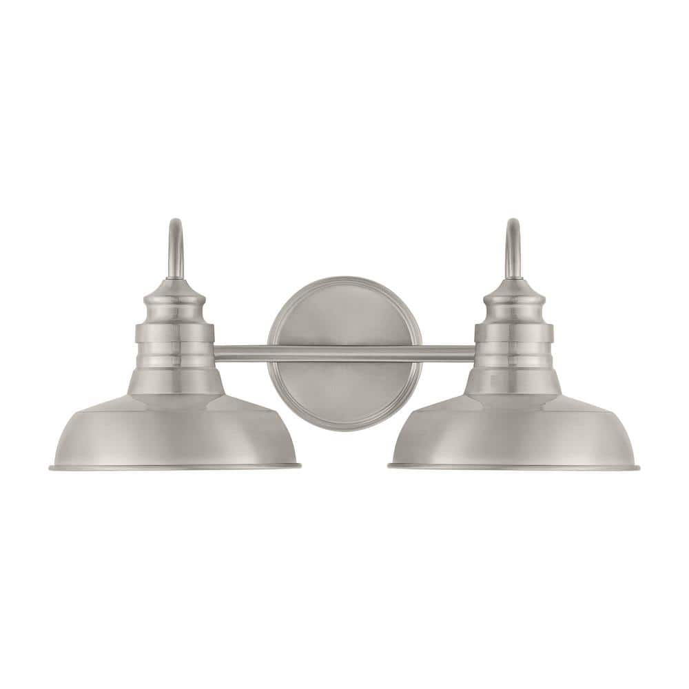 Hampton Bay Lighting: 18.25" Elmcroft Farmhouse 2-Light Fixture (Brushed Nickel) $35, 16" Wilhelm Industrial Pendant (Black, Bronze, Nickel) $50, More + Free Shipping