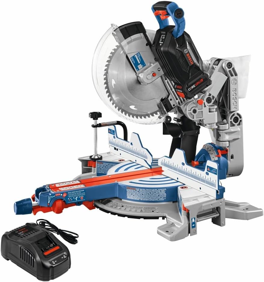 Limited-time deal: BOSCH GCM18V-12GDCN14 PROFACTOR™ 18V 12 In. Dual-Bevel Glide Miter Saw Kit with (1) CORE18V® 8 Ah High Power Battery $735