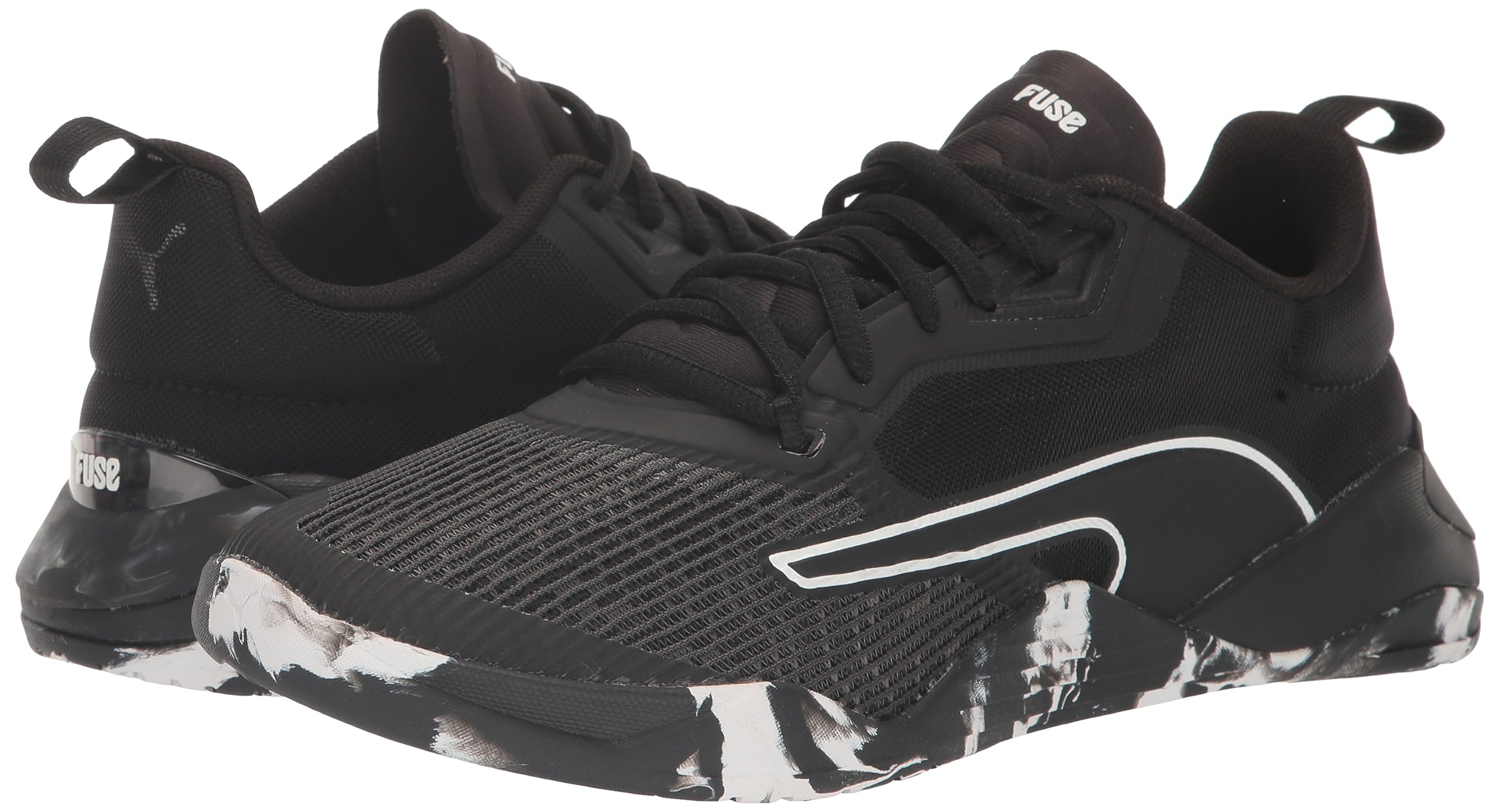 PUMA Women's Fuse 2.0 Marble Sneaker (Color: Puma Black-puma White-dark Coal) $26.99 +FS
