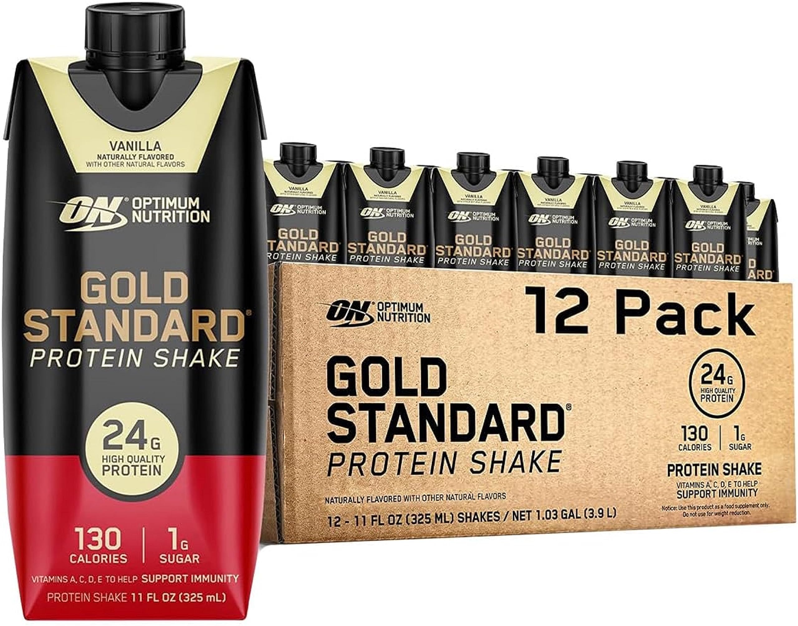 12-Count 11-Oz Optimum Nutrition Gold Standard Protein Shake (Vanilla) $15.71 w/ S&S + Free Shipping w/ Prime or on $35+