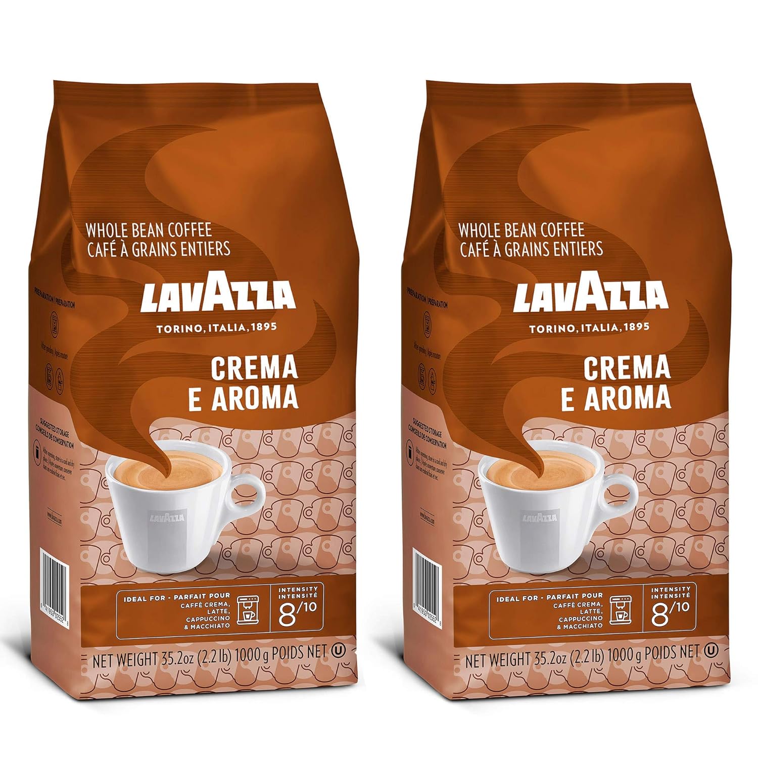 Amazon Select Accounts (YMMV): 2-Pack 2.2-Lb Lavazza Crema e Aroma Dark Roast Coffee Whole Beans $19.55 w/ S&S + Free Shipping w/ Prime or on $35+