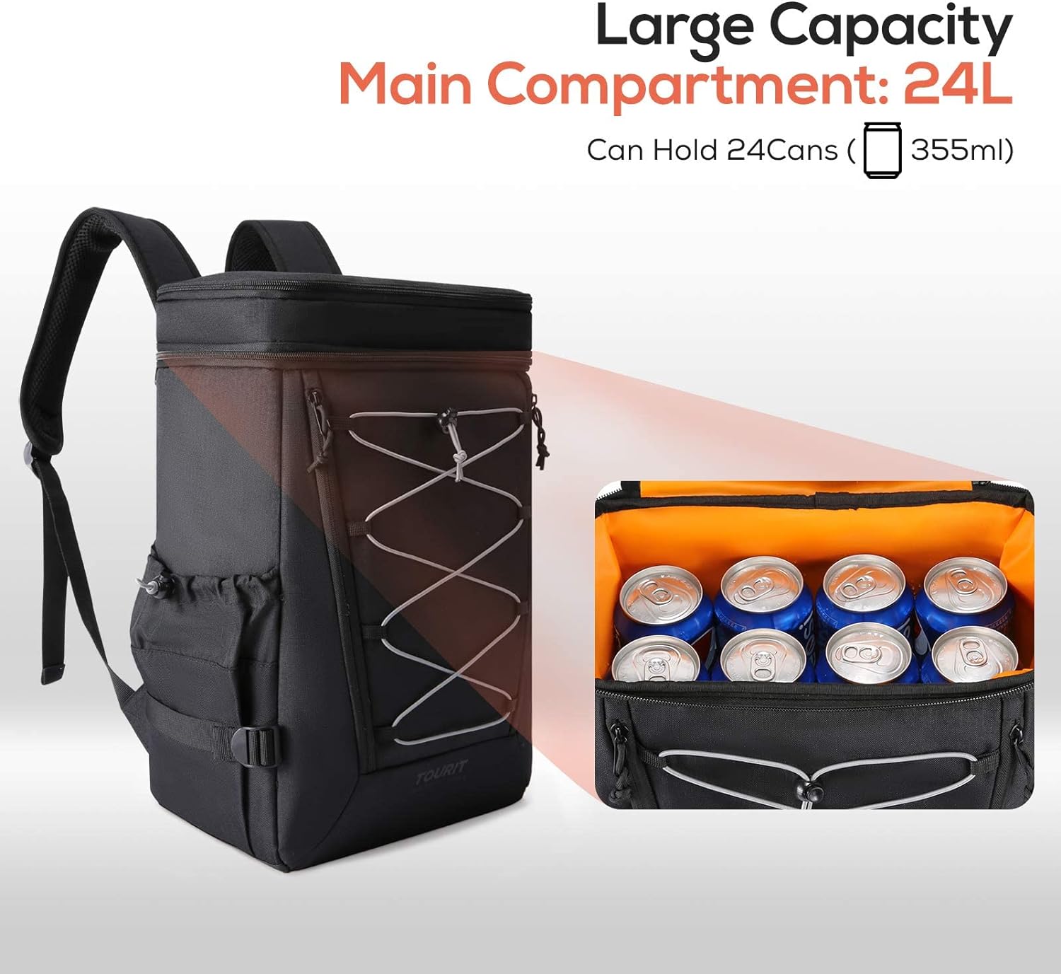 24L Tourit Leakproof Insulated Cooler Backpack $19.19 + F/S w/ Prime or on Orders $35+