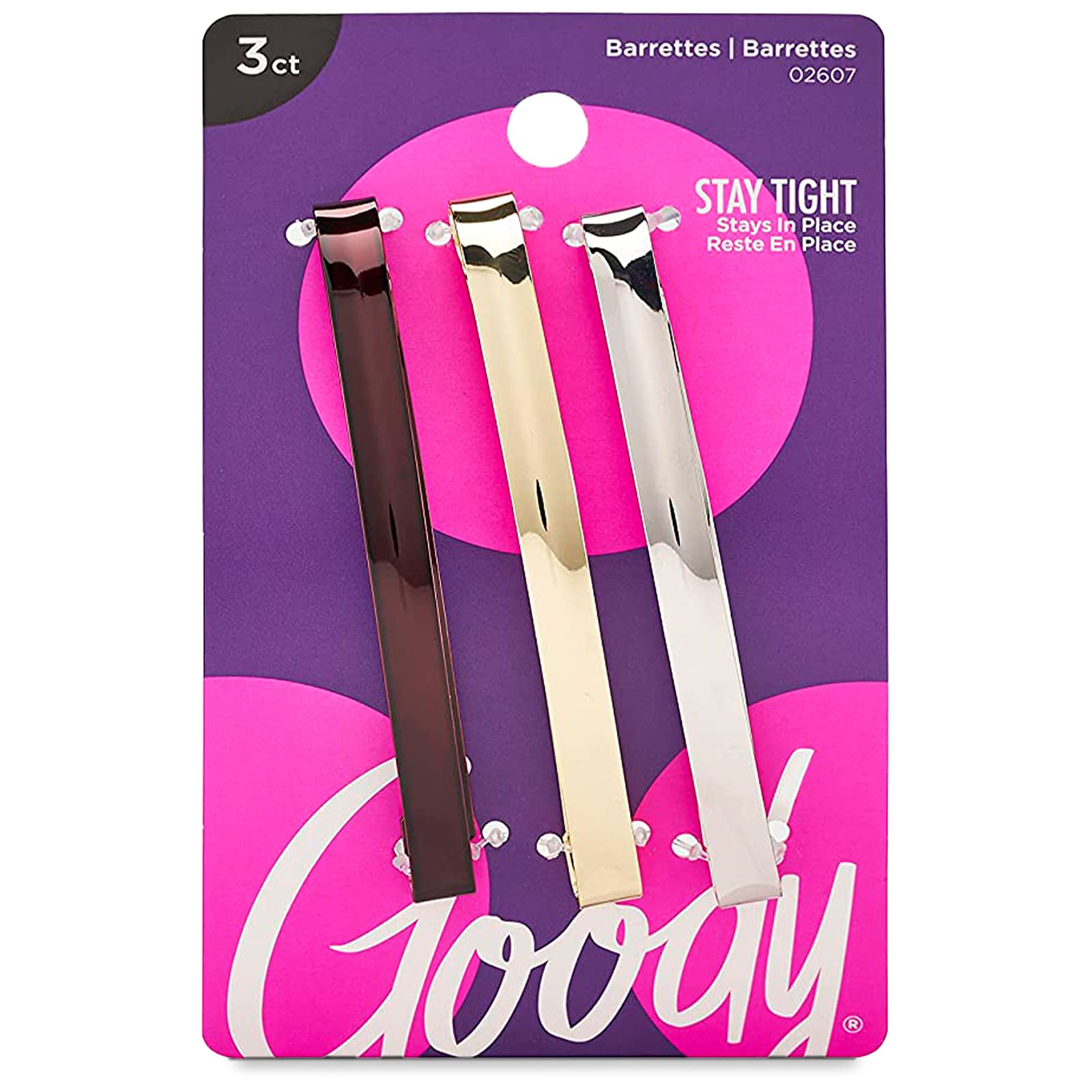 3-Count Goody Metal Hair Barrettes Clips (Assorted Colors) $2.19 + Free Shipping w/ Prime or on $35+