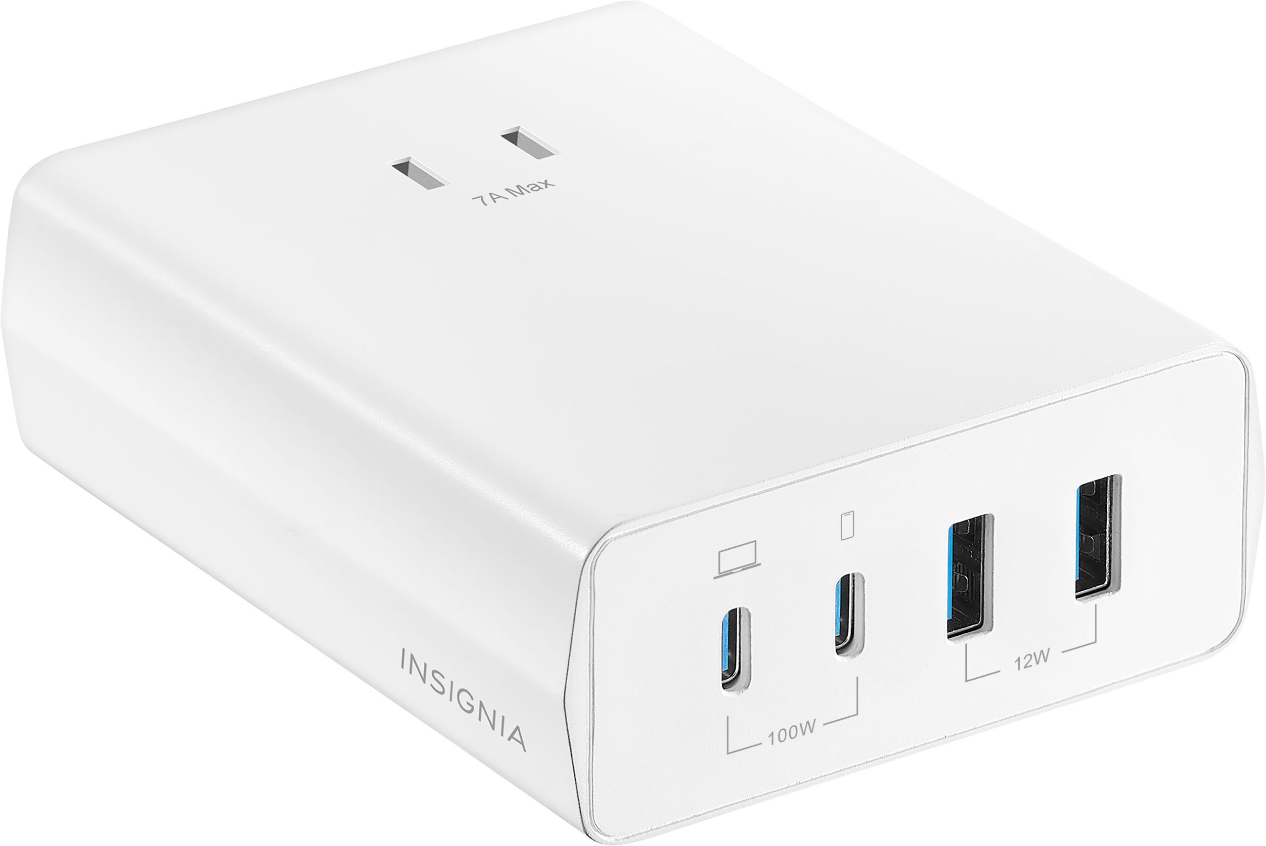 4-Port 100W Insignia Stackable USB & USB-C Desktop Charger Kit w/ 6' Power Cord $40