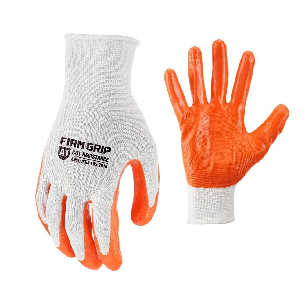 5-Pair Firm Grip Nitrile Coated Work Gloves (Large) $4.45 + F/S ~ Home Depot