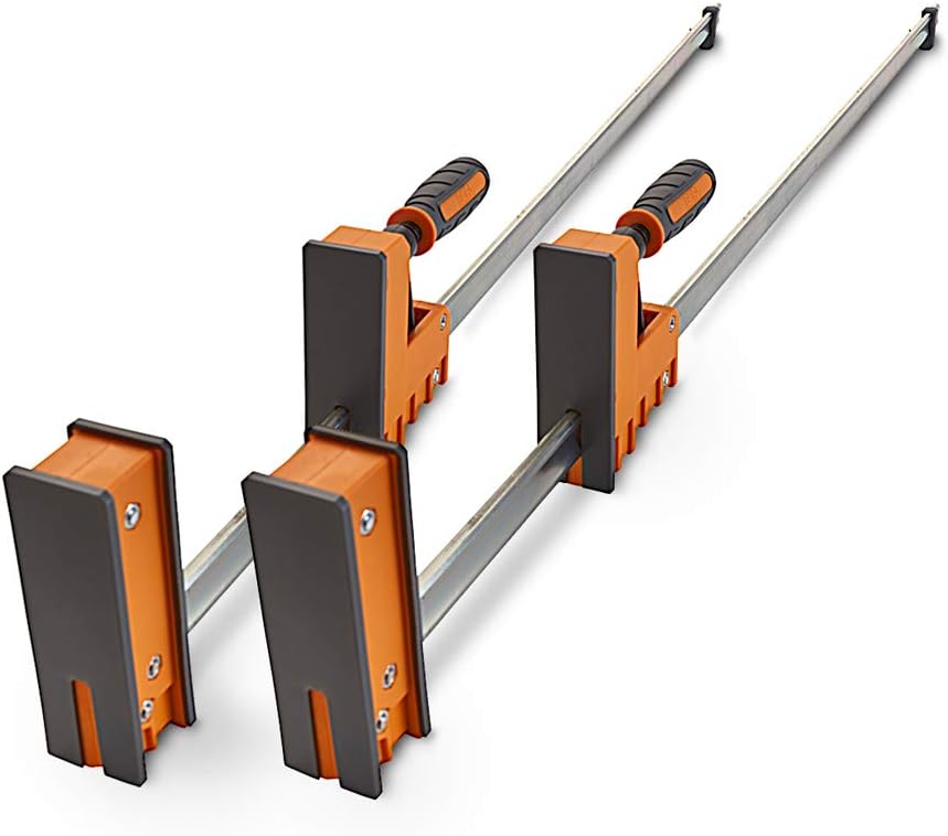 BORA 24" Parallel Clamp Set, 2 Pack of Woodworking Clamps with Rock-Solid, Even Pressure, 571124T - $50.78