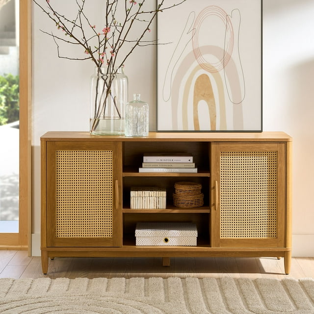 Better Homes & Gardens Springwood Cane TV Stand (Light Honey, Charcoal, for TV's up to 65") $188 + Free Shipping