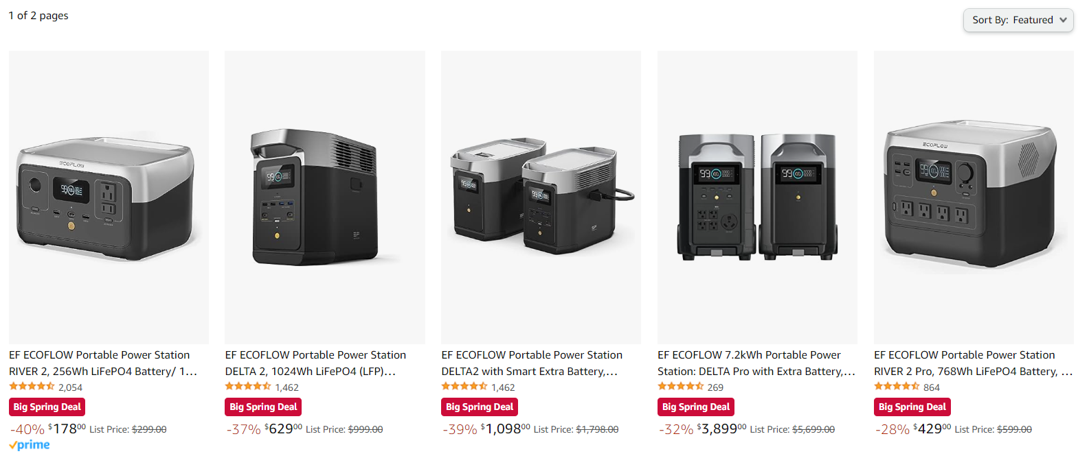 Amazon - Big Spring Deals on EcoFlow Portable Power Stations and Solar Generators $169