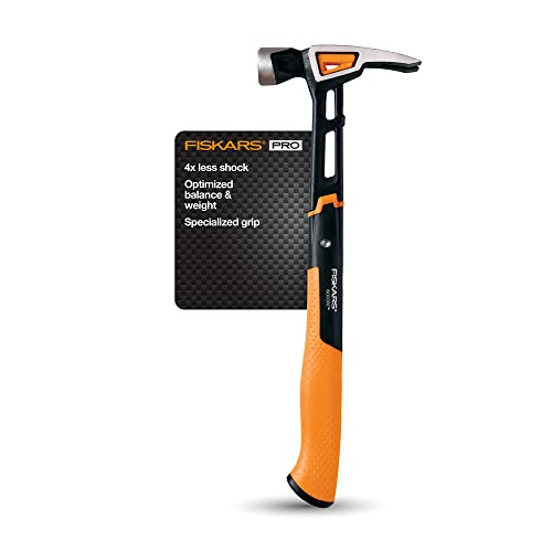 $21.63: Fiskars 750230-1001 IsoCore 20 oz General Use Hammer, 15.5 inch