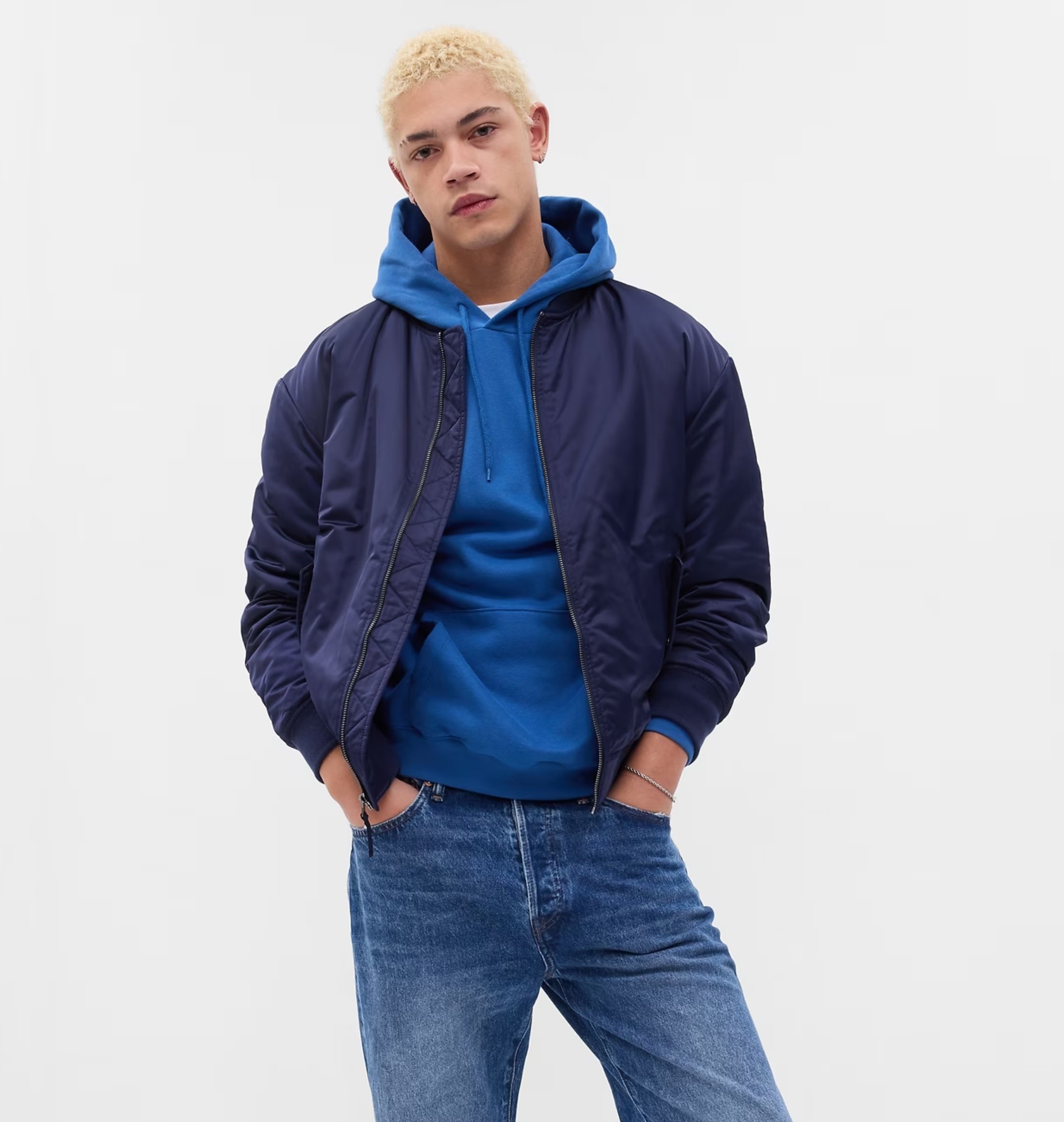 Gap Men's Bomber Jacket (XL Only, New Classic Navy) $21.59