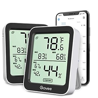Govee Indoor Bluetooth Temperature Humidity Monitor (Black) $15.49 + Free Shipping w/ Prime or orders $35+