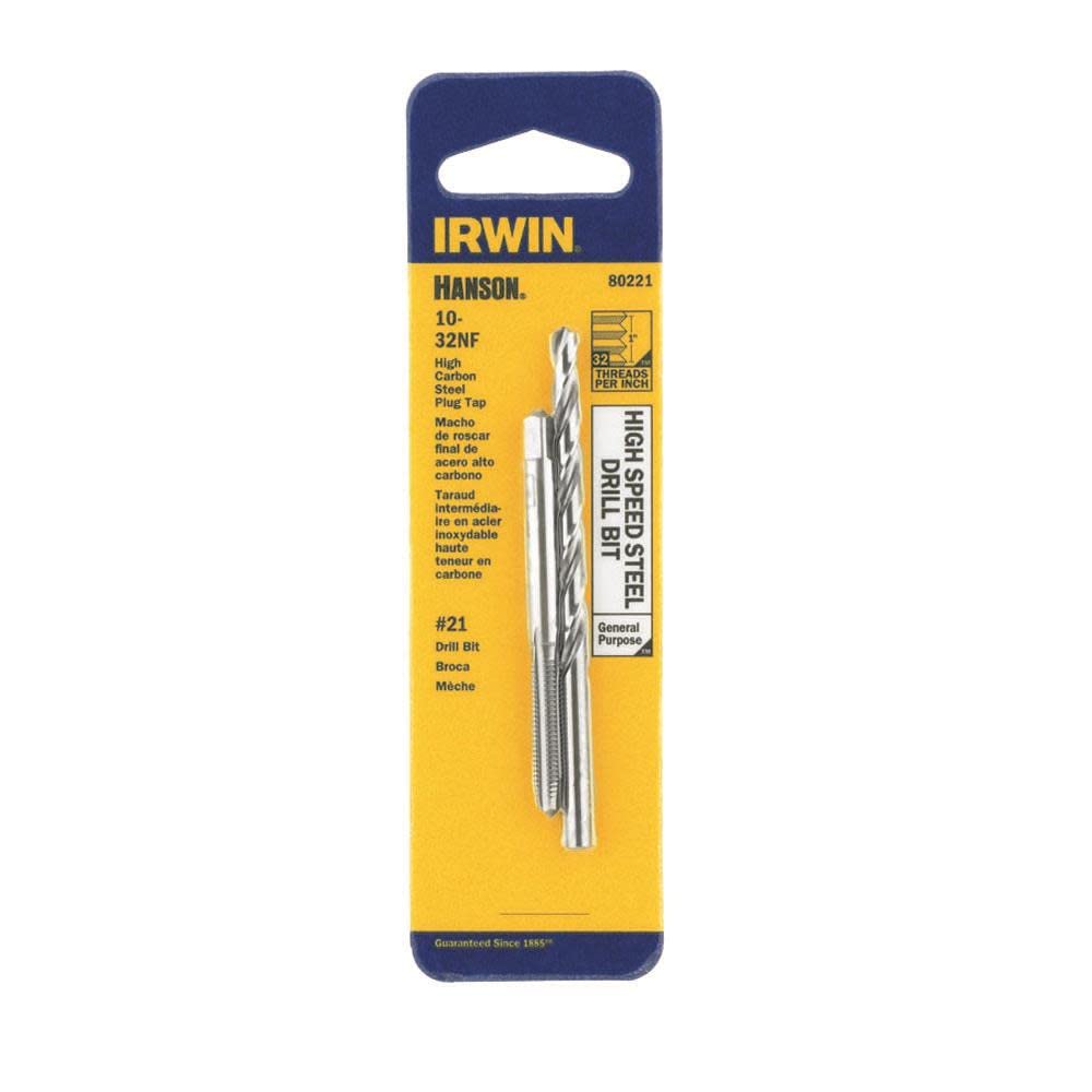 Irwin 80221 10-32 Tap/#21 Drill Combo $1.91 + Free Shipping w/ Prime or on $35+