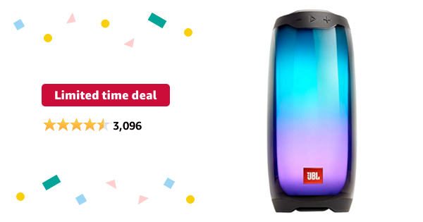 JBL Pulse 4 - Waterproof Portable Bluetooth Speaker with Light Show - Black - $129
