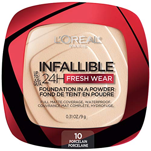 $6.39 /w S&S: L'Oreal Paris Makeup Infallible Fresh Wear Foundation in a Powder, Porcelain, 0.31 oz.