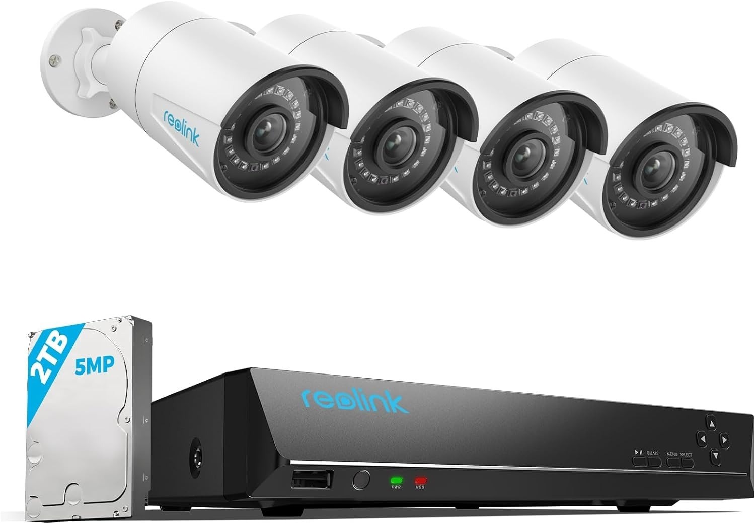 Reolink RLK8-410B4 5MP 8CH PoE Video Surveillance System w/ 2TB HDD NVR & 4 Cameras $298 + Free Shipping