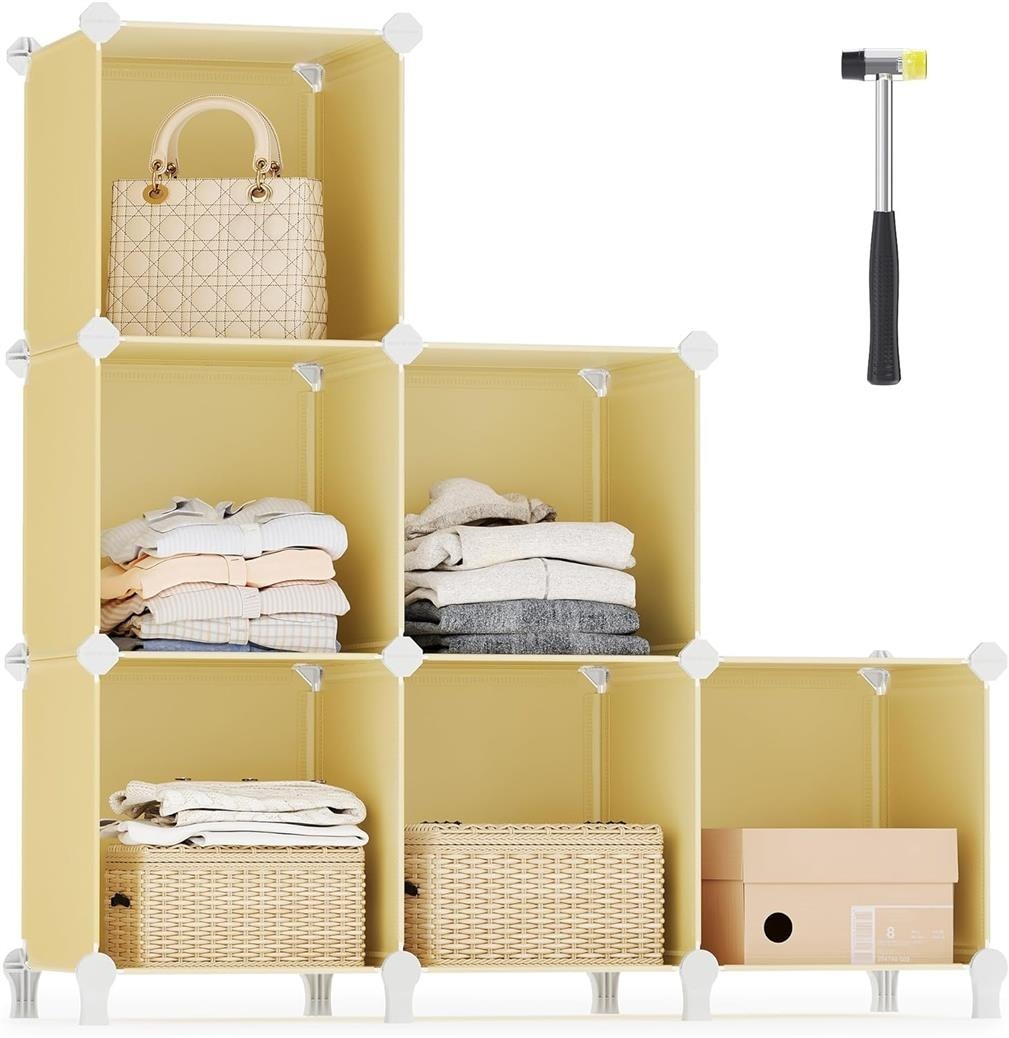 SONGMICS 11.8" x 11.8" x 11.8" 6 Cube Storage Organizer $15 + Free Shipping w/ Prime or orders $35+