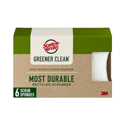 $6.63 w/ S&S: Scotch-Brite Greener Clean Non-Scratch Kitchen Sponges, 6 Sponges + $1.20 Amazon credit