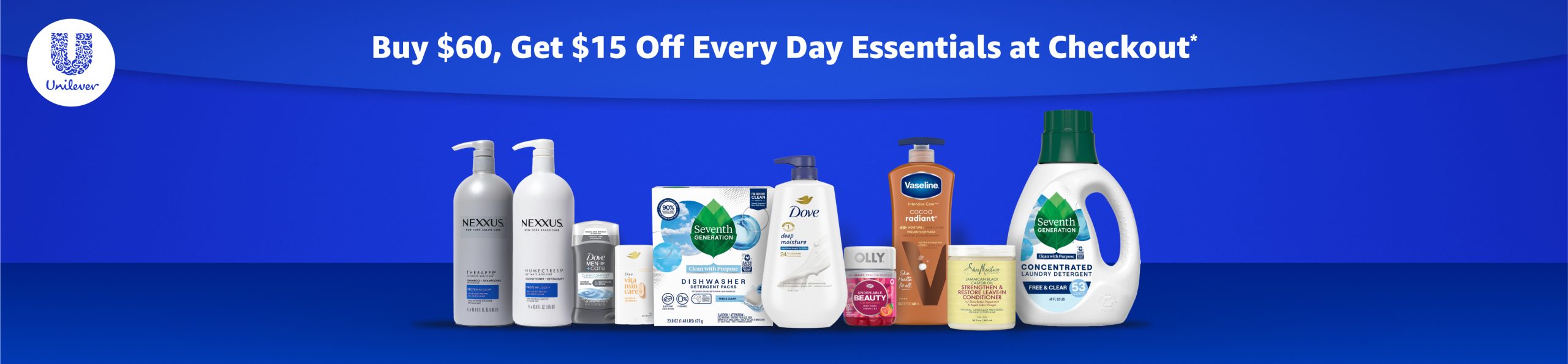 Spend $60, Get $15 OFF everyday essentials on Amazon