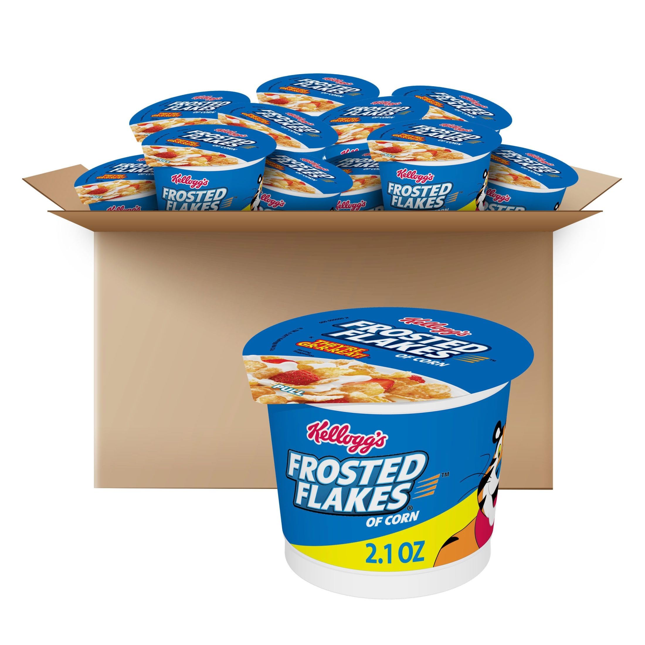 12-Count 2.1-Oz Kellogg's Frosted Flakes Breakfast Cereal Cups $9 w/ S&S + Free Shipping w/ Prime or on $35+