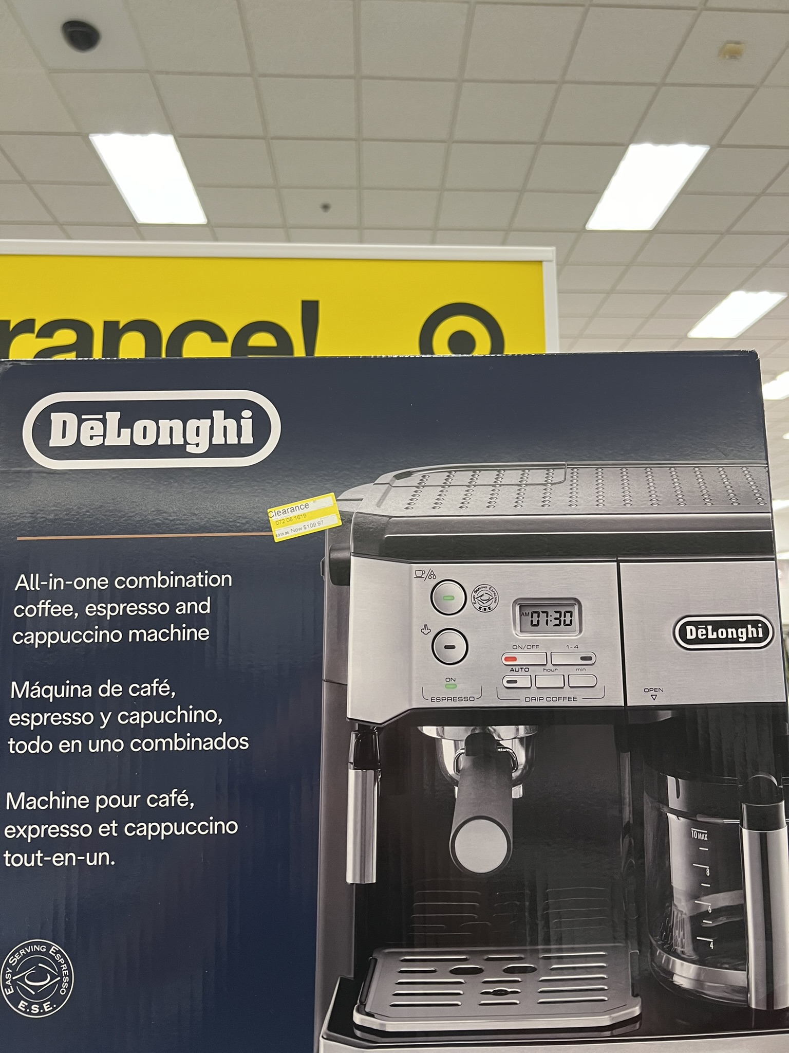 DeLonghi BCO430 Combo Coffee and Espresso Machine (In-Store Clearance) YMMY $109.97