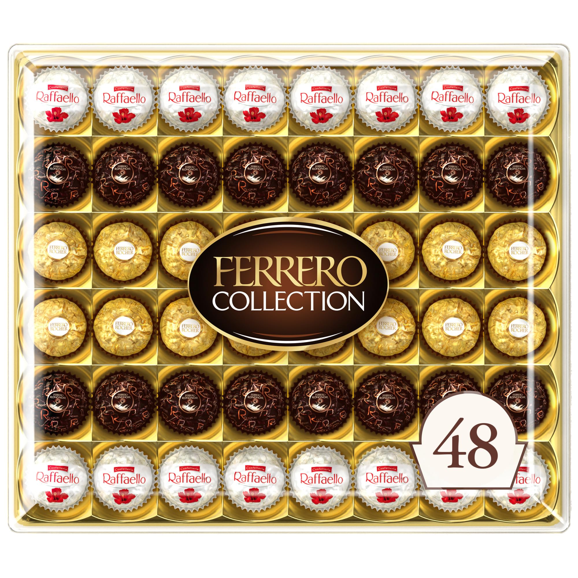 Ferrero Collection, 48 Count, Premium Gourmet Assorted Hazelnut Milk Chocolate, Dark Chocolate and Coconut, Mother's Day Gift, 18.2 oz $13.84