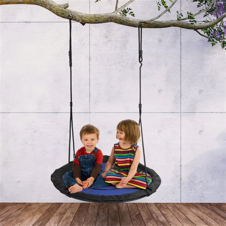 **Today Only** Norbi Round Tree Swing w/ Durable Steel Frame & Adjustable Rope $29 + Free Shipping