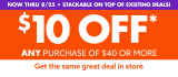 $10 off $40 at Big Lots with coupon