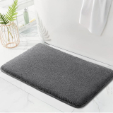 17″ x 24″ Sonoro Kate Plush Bathroom Rug (Grey) $6 + Free Shipping w/ Prime or on $35+