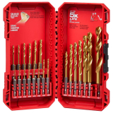 21-Piece Milwaukee SHOCKWAVE IMPACT DUTY Titanium Twist Drill Bit Set $28 + Free Shipping