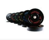 370-Lb BalanceFrom Olympic Bumper Plate Weight Plate with Steel Hub Set $360 + Free Shipping