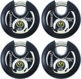4-Pack Brinks Commercial Stainless Steel 70mm Keyed Discus Padlock w/ Boron Shackle (Black) $17 ($4.25 each) + Free Shipping w/ Prime or on $35+