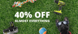 40% off almost everything, dog days of summer sale. Valid through 7/9/23.
