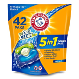 42-Count Arm & Hammer Plus OxiClean 5-in-1 Laundry Detergent Power Paks