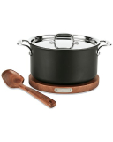 6-qt All-Clad HA1 Nonstick Dutch Oven with Wood Trivet and Spoon $45 (or less) + s/h