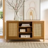 Better Homes & Gardens Springwood Cane TV Stand (Light Honey, Charcoal, for TV’s up to 65″) $188 + Free Shipping
